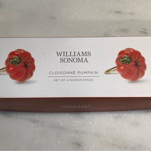 Williams Sonoma Pumpkin Napkin Rings - Set of 4